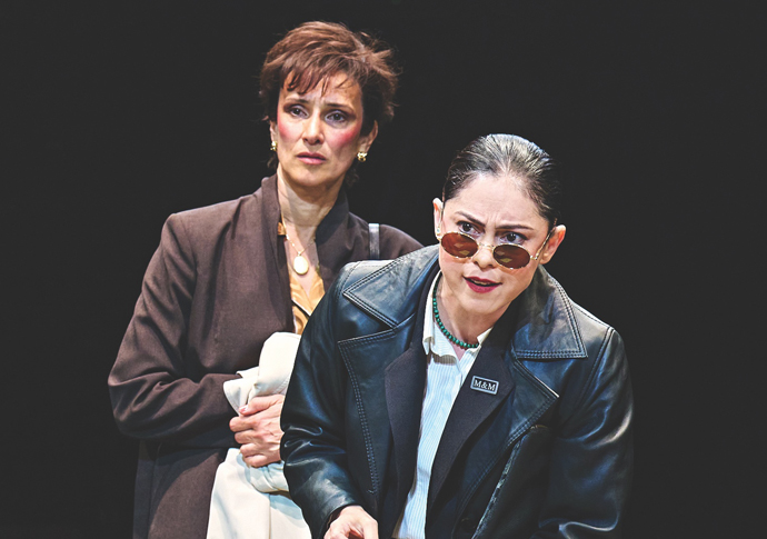 Indira Varma and Rosa Salazar in Glengarry Glen Ross photo manuel harlan
